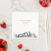 Oakland Wedding Minimalistisch Paper Serviette (Beispiel)