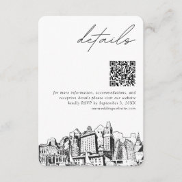 Oakland Wedding Modern Details QR Code Begleitkarte