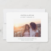 Oakland Wedding Modern Save the Date Einladung (Rückseite)