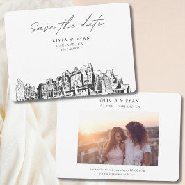 Oakland Wedding Modern Save the Date Einladung