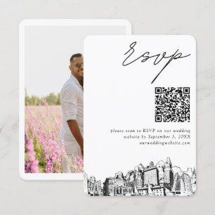 Oakland Wedding Modern UAWG QR Code Begleitkarte