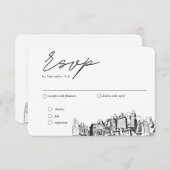 Oakland Wedding Traditionelle UAWG Meal Option Begleitkarte (Vorne/Hinten)