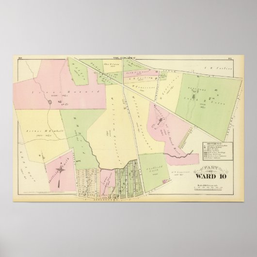 Oaklands und Smith Plat Atlas Karte Poster (Vorne)