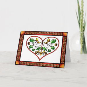 Oakleaf Herzkarte Feiertagskarte