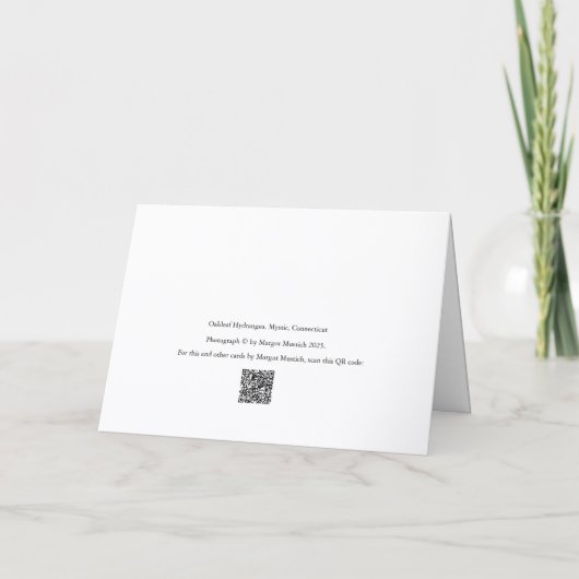 Oakleaf Hydrangea Blank Note Card Dankeskarte (Rückseite)