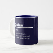 Oaklee Personalisierter Name Kaffeetasse (Vorderseite Links)