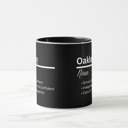 Oakley Boy Name Definition Personalized Mug Tasse (Zentrum)