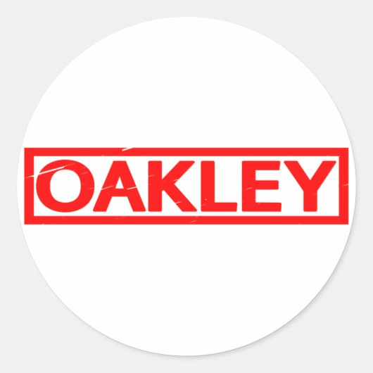 Oakley Briefmarke Runder Aufkleber (Vorderseite)