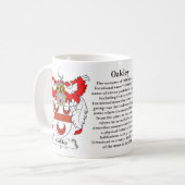 Oakley Familien-Wappen Kaffeetasse (Vorderseite Links)