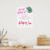 OAKLEY Flamingo Hot Pink Bachelorette Empfang Poster (Küche)