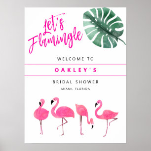 OAKLEY Flamingo Hot Pink Brautparty Begrüßung Poster