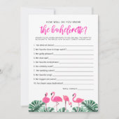 OAKLEY Flamingo Hot Pink Wie gut kennen Sie Spiel Einladung (Vorderseite)