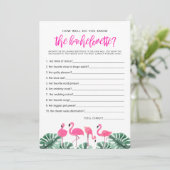 OAKLEY Flamingo Hot Pink Wie gut kennen Sie Spiel Einladung (Stehend Vorderseite)