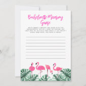 OAKLEY Flamingo Tropical Bachelorette Memory Game Einladung (Vorderseite)