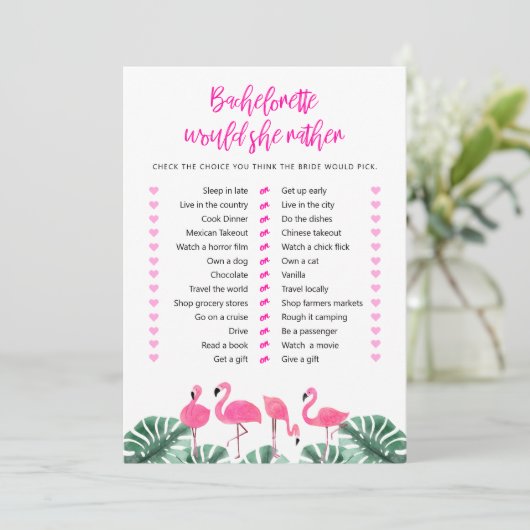 OAKLEY Hot Pink Flamingo Spaß würde sie eher Spiel Einladung (Stehend Vorderseite)