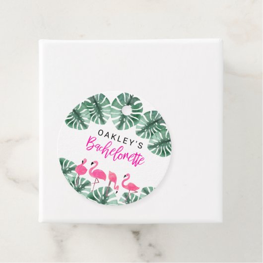 OAKLEY Hot Pink Tropical Flamingo Bachelorette Geschenkanhänger (Beispiel)