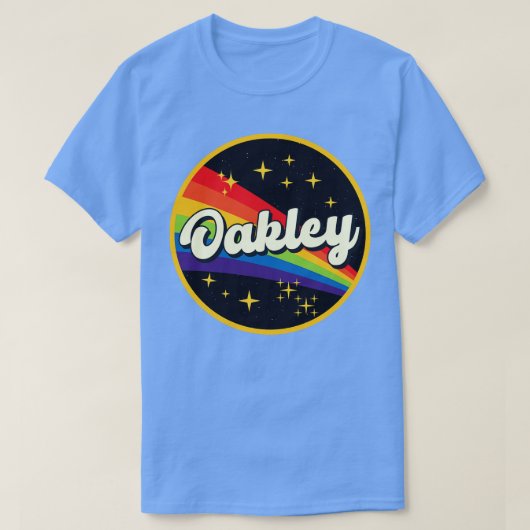 Oakley Rainbow in Space Vintage Style T-Shirt (Design vorne)