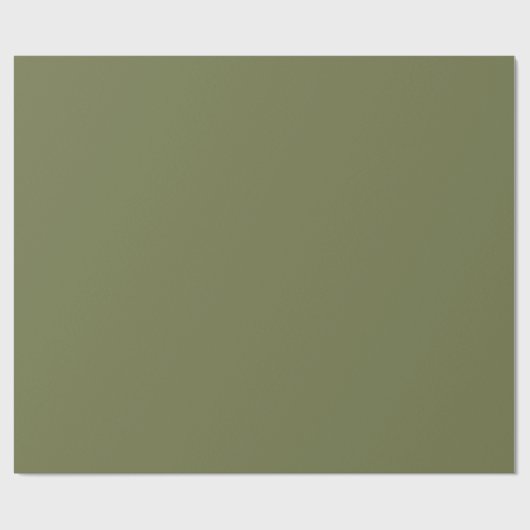 Oakmoss grüne Farbe Geschenkpapier (Flach)