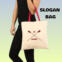 Oar inspirierend Slogan und gekreuzte Ohren tief r Tragetasche