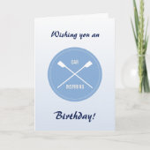 Oar inspirierend Slogan und gekreuzte Ruder Geburt Karte (Vorderseite)