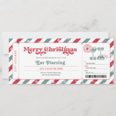 Oar Piercing Weihnachtsgeschenkgutschein Einladung (Vorderseite)