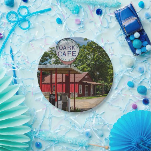 Oark-Gaspumpen Pappteller (Party)