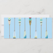 Oars im Vintagen Stil Einladung (Rückseite)