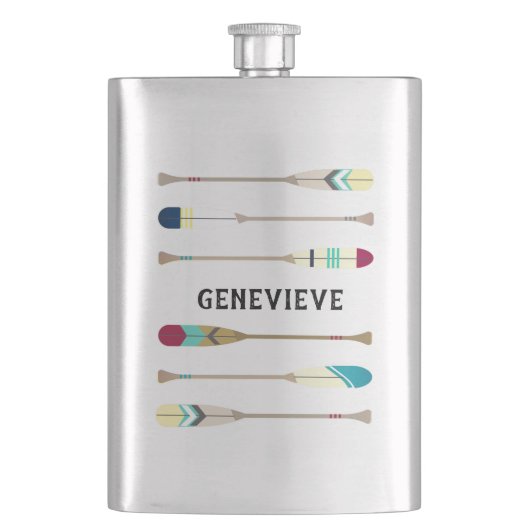 Oars im Vintagen Stil Flachmann (Vorderseite)