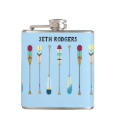 Oars im Vintagen Stil Flachmann (Vorderseite)