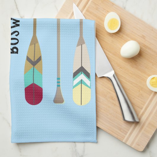 Oars im Vintagen Stil Geschirrtuch (Viertel Falte)