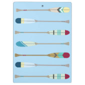 Oars im Vintagen Stil Klemmbrett (Rückseite)