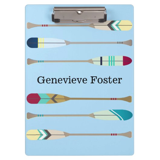 Oars im Vintagen Stil Klemmbrett (Vorderseite)