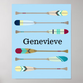 Oars im Vintagen Stil Poster