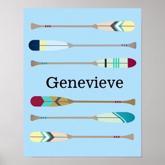Oars im Vintagen Stil Poster (Vorne)