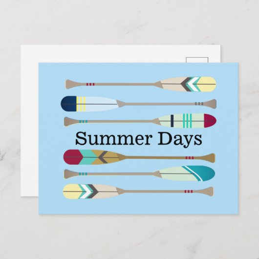 Oars im Vintagen Stil Postkarte (Vorne/Hinten)