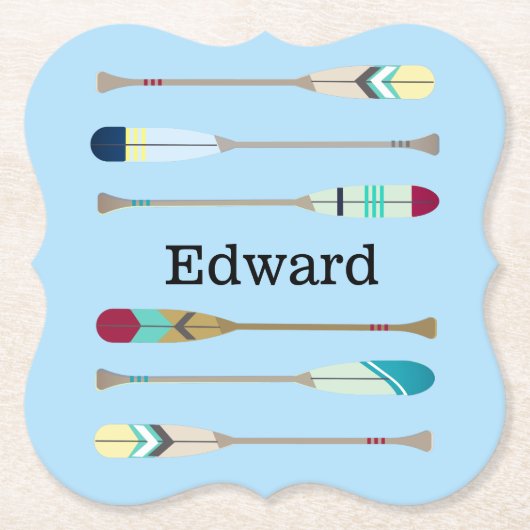 Oars im Vintagen Stil Untersetzer (Vorderseite)