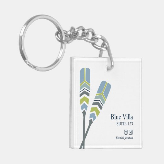 Oars Lake Ocean Beach Kabine Vermietung Hotelzimme Schlüsselanhänger (Vorderseite links)