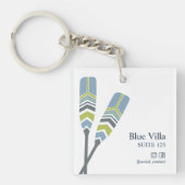 Oars Lake Ocean Beach Kabine Vermietung Hotelzimme Schlüsselanhänger (Vorderseite)