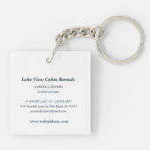 Oars Lake Ocean Beach Kabine Vermietung Hotelzimme Schlüsselanhänger (Rückseite)