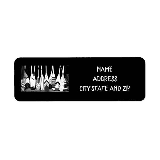 *OARS ODER CANOER* RÜCKSENDEADRESSEN-AUFKLEBER (Vorne)