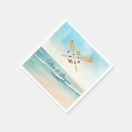 Oars Wedding Serviette (Ecke)