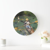 Oarsmen von Gustave Caillebotte, Vintage Kunst Große Wanduhr (Zuhause)