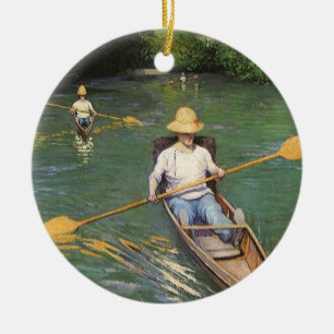 Oarsmen von Gustave Caillebotte, Vintage Kunst Keramikornament