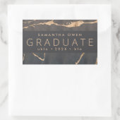 Oase aus braunem Marmor, goldene Venen und Rechteckiger Aufkleber (Tasche)