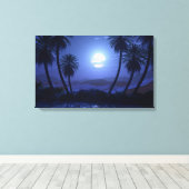 Oase (Blauer Mond) Leinwanddruck (Insitu (Holzboden))