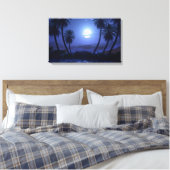 Oase (Blauer Mond) Leinwanddruck (Insitu (Schlafzimmer))