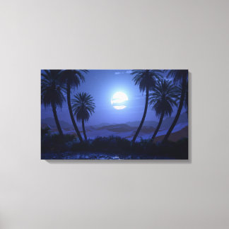 Oase (Blauer Mond) Leinwanddruck