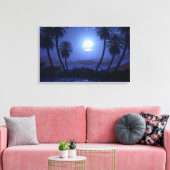 Oase (Blauer Mond) Leinwanddruck (Insitu (Wohnzimmer))