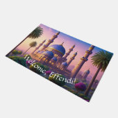 Oase der Burg Minaret Willkommen Fußmatte (Schrägansicht)