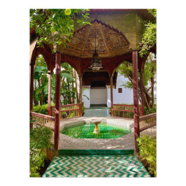 Oase in der Medina - Marrakesch, Marokko Fotodruck